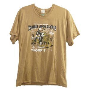 Boy Scouts of America Zombie Apocalypse brown T Shirt PORT & CO 2022 Adult L